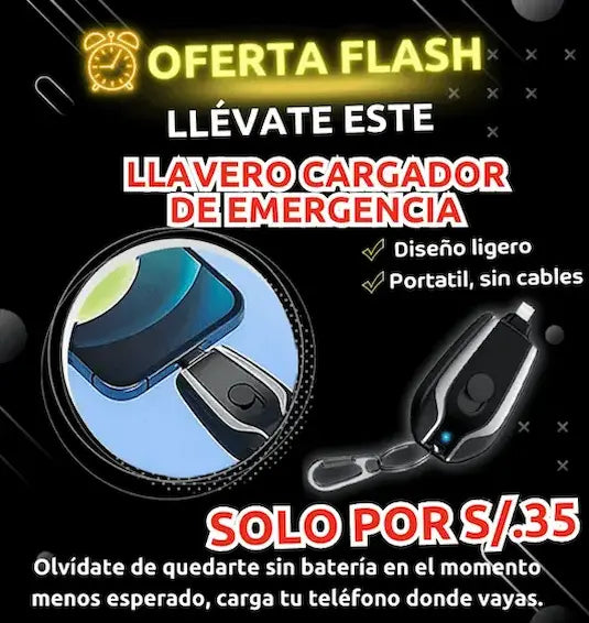 Llavero cargador de emergencia