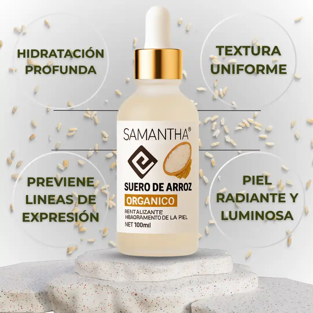 Kit Suero de Arroz Orgánico + Masajeador facial 3 en 1