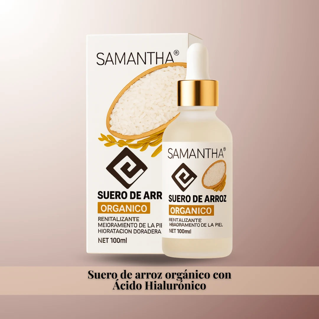 Kit Suero de Arroz Orgánico Samantha + Masajeador facial 3 en 1
