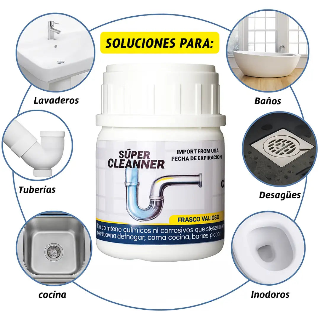 Limpieza Profunda: Chano desengrasante + Súper desatorador