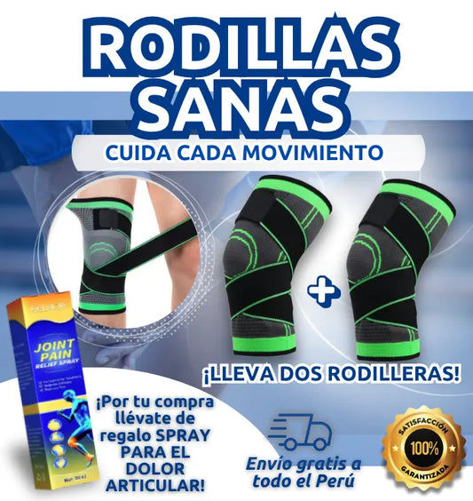 DOS RODILLERAS + SPRAY PARA EL DOLOR ARTICULAR (DE REGALO) + ENVÍO GRATIS A TODO EL PERÚ