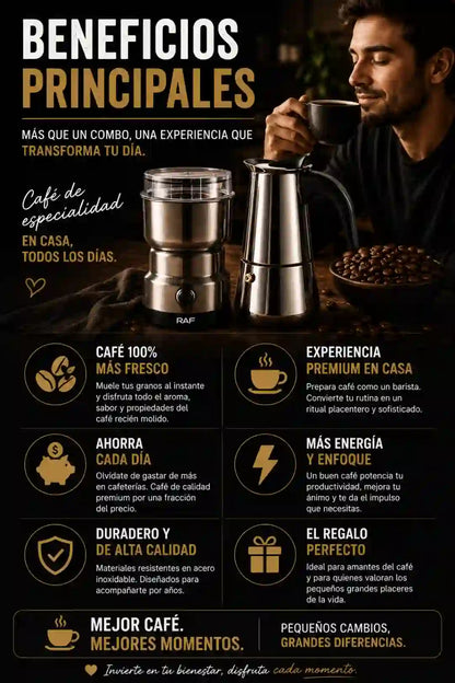 Molinillo + Cafetera Italiana