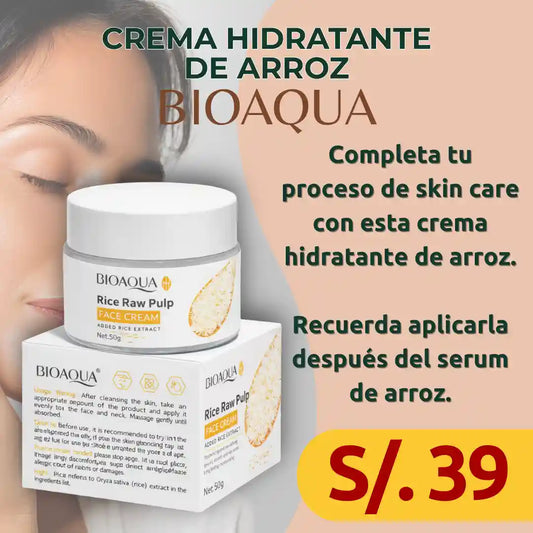 Crema Hidratante de Arroz Bioaqua