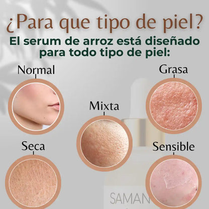 Kit Suero de Arroz Orgánico + Masajeador facial 3 en 1
